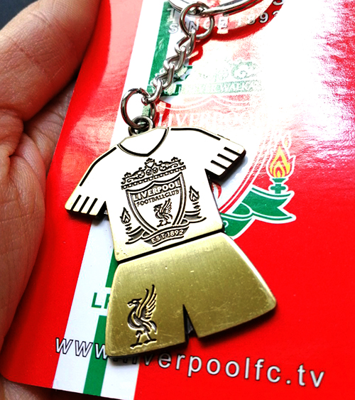Móc khoá Liverpool inox in nổi 2 mặt